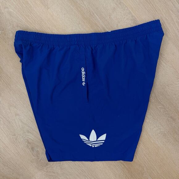 Men’s Adidas Ori Trefoil Swim Board Shorts Blue Size 2XL - Picture 2 of 6